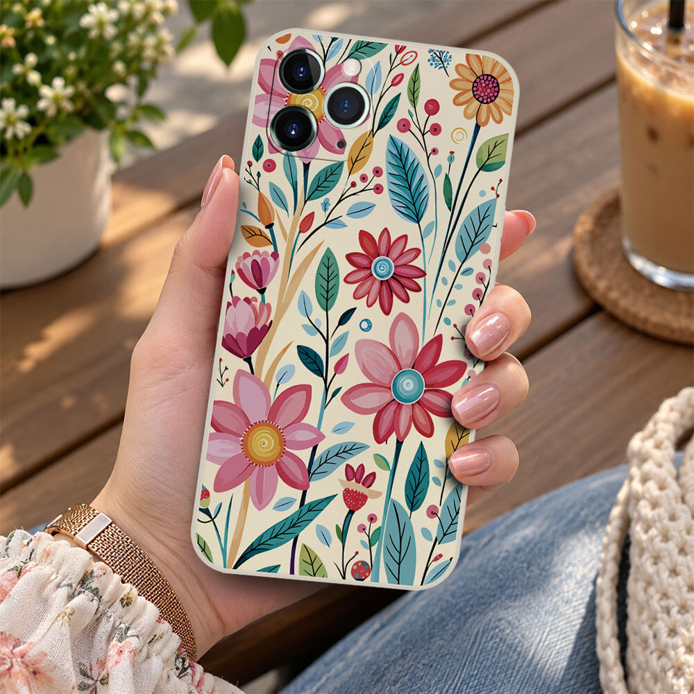 iPhone 11 Pro Max Cover - Off White - D3 - ONation Petal Whismy Series - HQ Liquid Silicone Soft Case