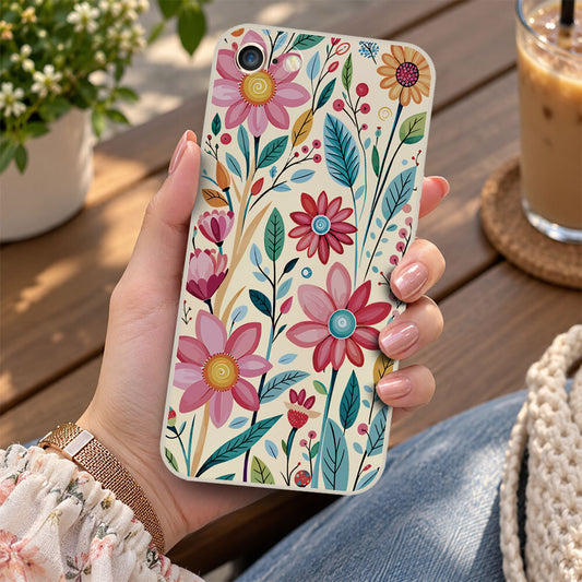 iPhone 8 / 7 Cover - Off White - D3 - ONation Petal Whismy Series - HQ Liquid Silicone Soft Case