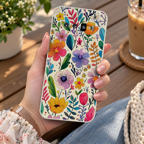 Samsung Galaxy S10 Plus Cover - Off White - D4 - ONation Petal Whismy Series - HQ Liquid Silicone Soft Case