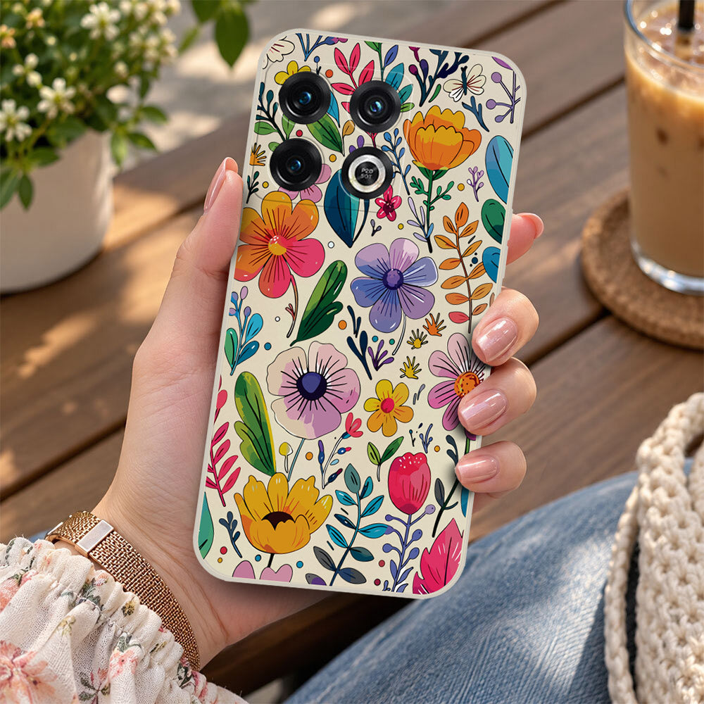 Samsung Galaxy A02 Cover - Off White - D4 - ONation Petal Whismy Series - HQ Liquid Silicone Soft Case