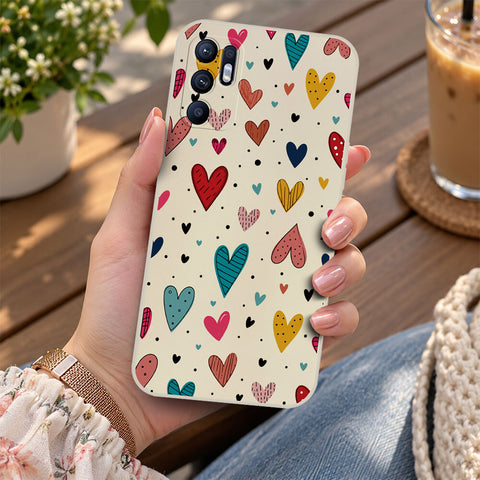 Oppo Reno 6 5G Cover - Off White - D5 - ONation Petal Whismy Series - HQ Liquid Silicone Soft Case