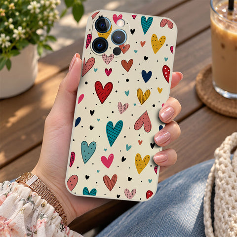 iPhone 12 Pro Max Cover - Off White - D5 - ONation Petal Whismy Series - HQ Liquid Silicone Soft Case