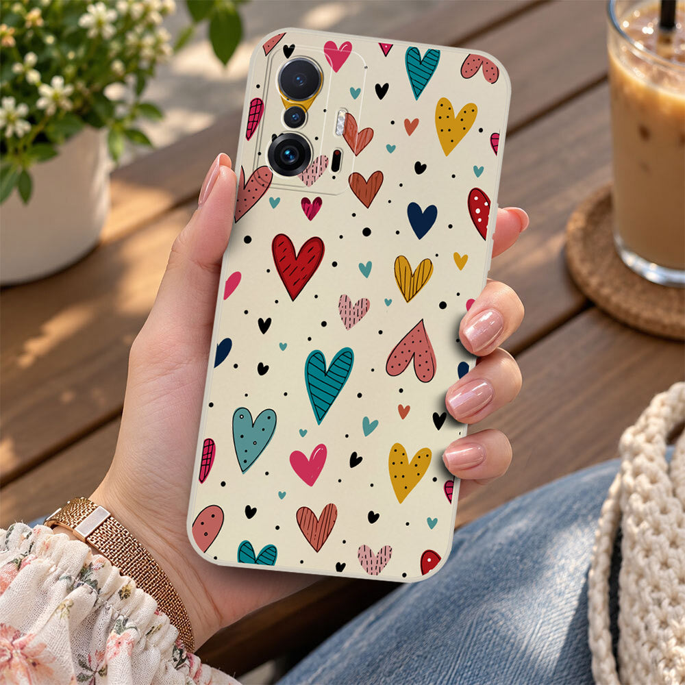 Xiaomi 12 Cover - Off White - D5 - ONation Petal Whismy Series - HQ Liquid Silicone Soft Case