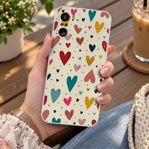 Xiaomi Redmi K40 Pro Cover - Off White - D5 - ONation Petal Whismy Series - HQ Liquid Silicone Soft Case