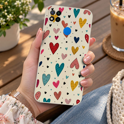 Xiaomi Redmi 10 Cover - Off White - D5 - ONation Petal Whismy Series - HQ Liquid Silicone Soft Case