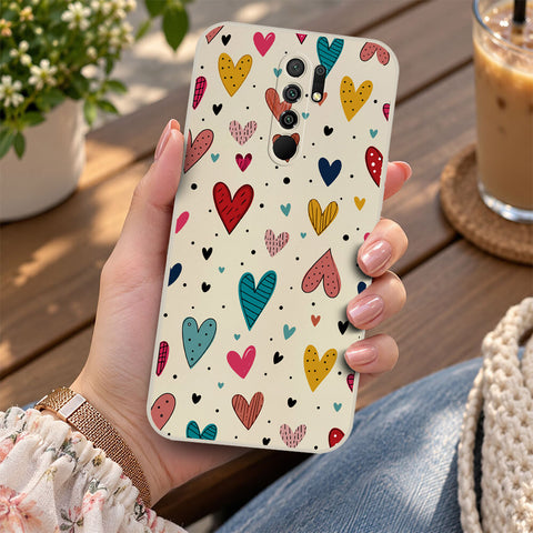 Xiaomi Redmi 9C Cover - Off White - D5 - ONation Petal Whismy Series - HQ Liquid Silicone Soft Case