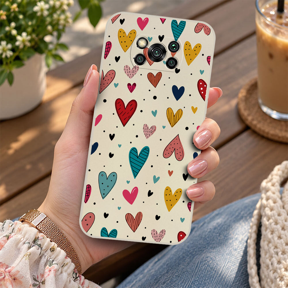 Xiaomi Redmi 9 Cover - Off White - D5 - ONation Petal Whismy Series - HQ Liquid Silicone Soft Case