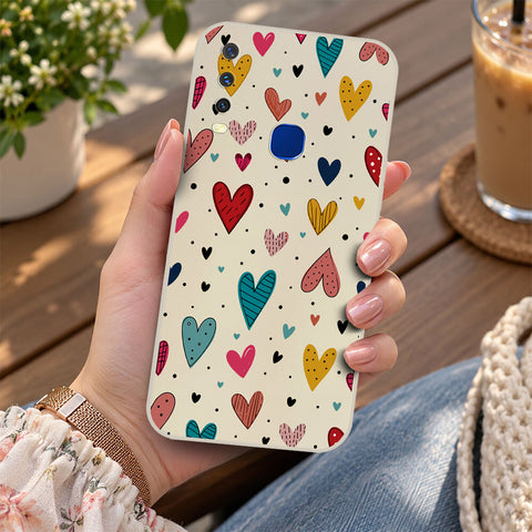 Vivo Y12a Cover - Off White - D5 - ONation Petal Whismy Series - HQ Liquid Silicone Soft Case