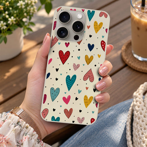 iPhone 15 Pro Max Cover - Off White - D5 - ONation Petal Whismy Series - HQ Liquid Silicone Soft Case