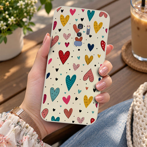 Samsung Galaxy S9 Plus Cover - Off White - D5 - ONation Petal Whismy Series - HQ Liquid Silicone Soft Case