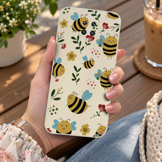 Xiaomi Redmi Note 10S Cover - Off White -D6 - ONation Petal Whismy Series - HQ Liquid Silicone Soft Case