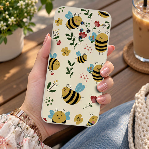 Xiaomi Mi 11 Lite Cover - Off White -D6 - ONation Petal Whismy Series - HQ Liquid Silicone Soft Case