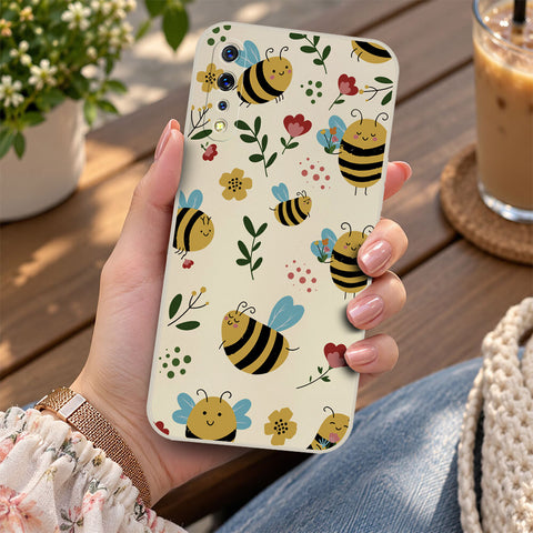 Vivo S1 Cover - Off White -D6 - ONation Petal Whismy Series - HQ Liquid Silicone Soft Case