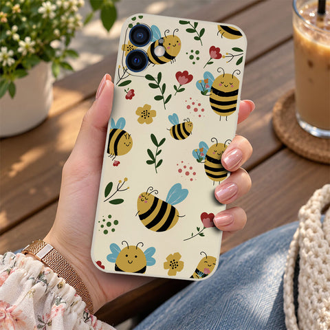 iPhone 12 Mini Cover - Off White -D6 - ONation Petal Whismy Series - HQ Liquid Silicone Soft Case