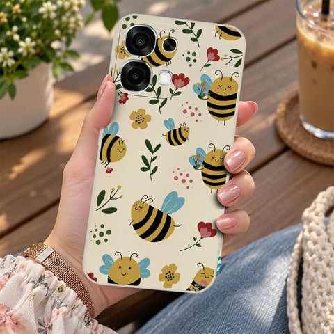 Oppo F31 Cover - Off White -D6 - ONation Petal Whismy Series - HQ Liquid Silicone Soft Case