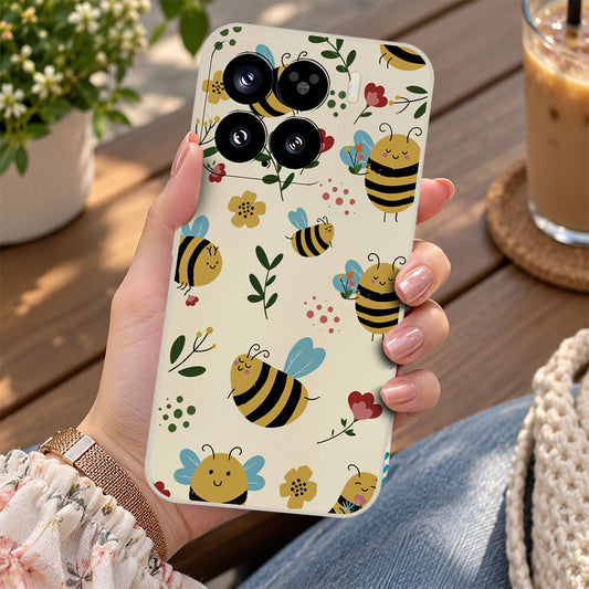 Xiaomi 15 Cover - Off White -D6 - ONation Petal Whismy Series - HQ Liquid Silicone Soft Case