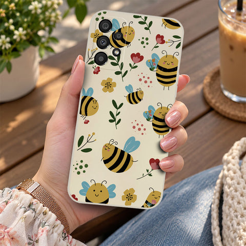 Samsung Galaxy A20 Cover - Off White -D6 - ONation Petal Whismy Series - HQ Liquid Silicone Soft Case