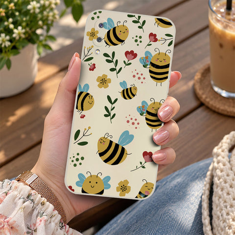 Samsung Galaxy A02s Cover - Off White -D6 - ONation Petal Whismy Series - HQ Liquid Silicone Soft Case