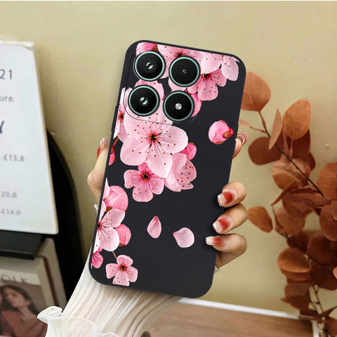 Xiaomi 17 Cover - Black - D4 - ONation Nature Floral Series - HQ Liquid Silicone Soft Case