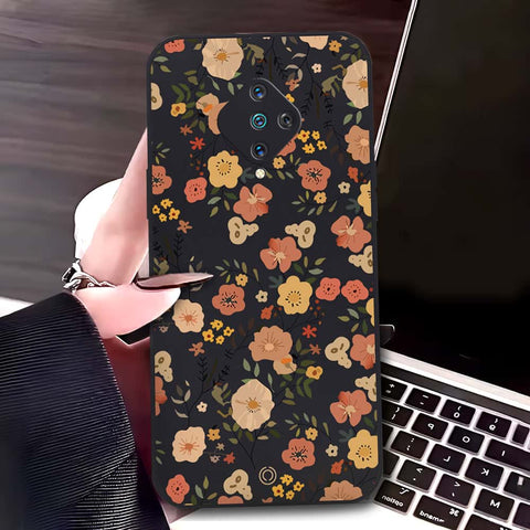 Vivo Y51 (2020 September) Cover - Black - D3 - ONation Floral Series - HQ Liquid Silicone Soft Case