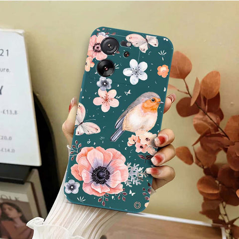 Google Pixel 8 Cover - Dark Green - D1 - ONation Nature Floral Series - HQ Liquid Silicone Soft Case