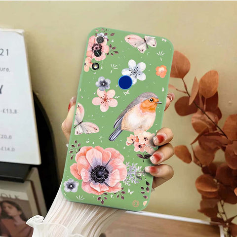 Honor 9X Cover - Light Green - D1 - ONation Nature Floral Series - HQ Liquid Silicone Soft Case