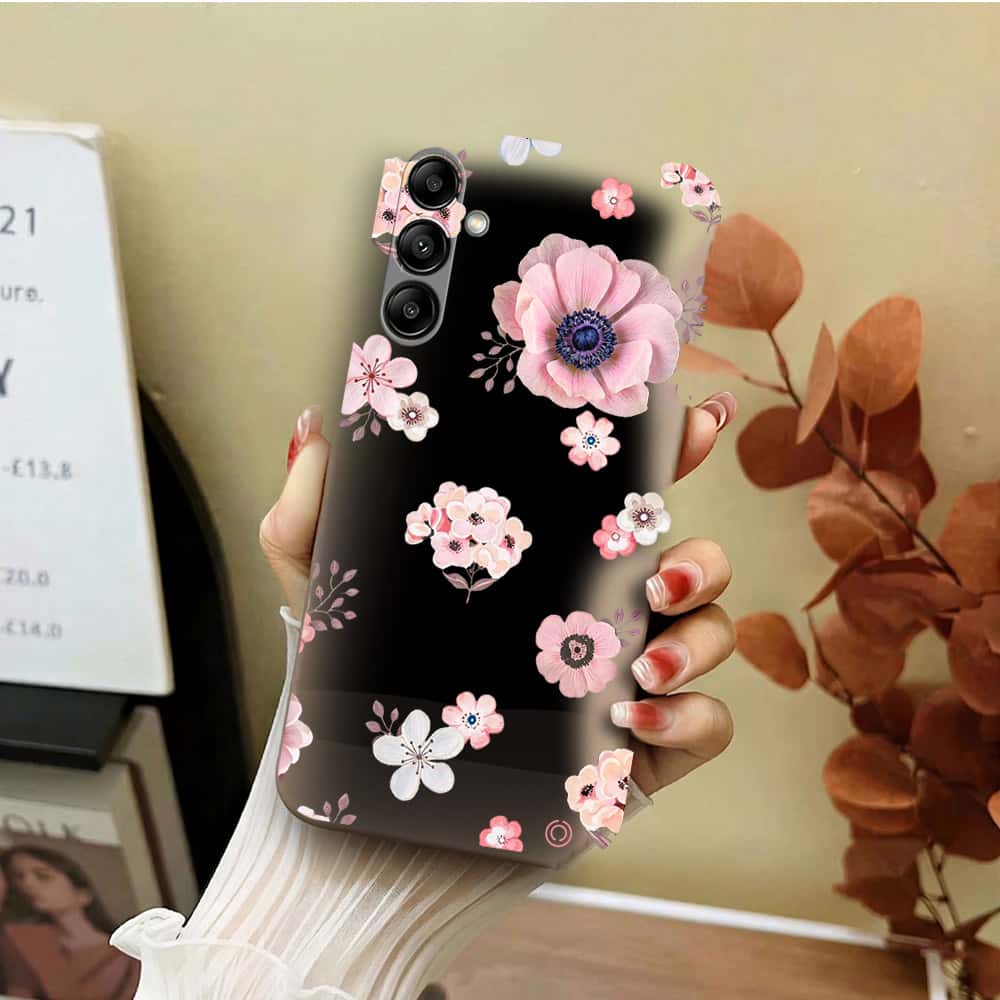 Samsung Galaxy A54 5G Cover - Off White - D2 - ONation Nature Floral Series - HQ Liquid Silicone Soft Case