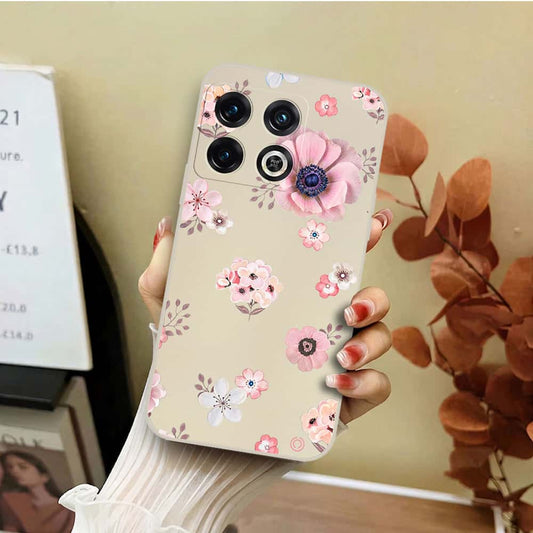 Samsung Galaxy A02 Cover - Off White - D2 - ONation Nature Floral Series - HQ Liquid Silicone Soft Case