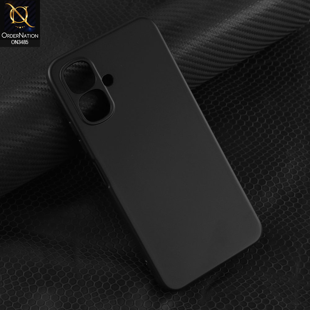 Infinix Smart 10 Cover - Black - ONation Silica Gel Series - HQ Liquid Silicone Elegant Colors Camera Protection Soft Case