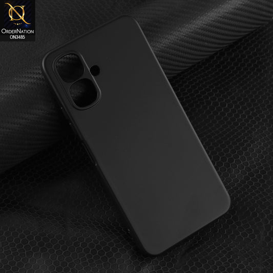 Infinix Smart 10 Cover - Black - ONation Silica Gel Series - HQ Liquid Silicone Elegant Colors Camera Protection Soft Case