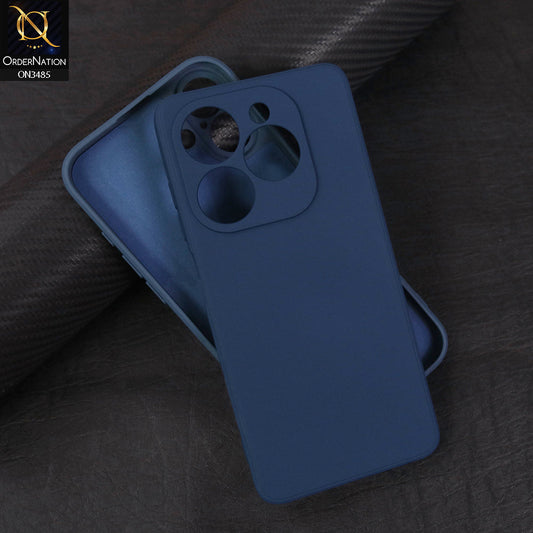 Infinix Smart 8 Cover - Blue - ONation Silica Gel Series - HQ Liquid Silicone Elegant Colors Camera Protection Soft Case
