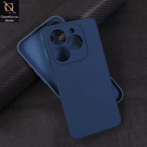 Infinix Smart 8 Cover - Blue - ONation Silica Gel Series - HQ Liquid Silicone Elegant Colors Camera Protection Soft Case