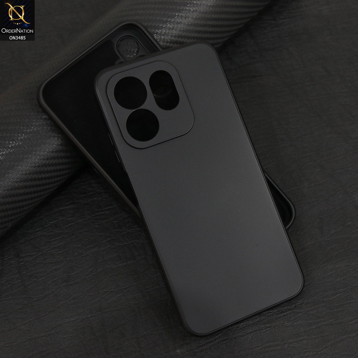 Infinix Smart 9 HD Cover - Black - ONation Silica Gel Series - HQ Liquid Silicone Elegant Colors Camera Protection Soft Case