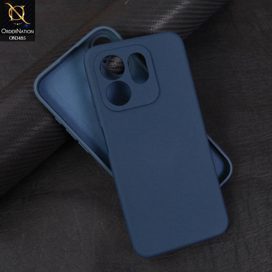 Infinix Hot 50i Cover - Blue - ONation Silica Gel Series - HQ Liquid Silicone Elegant Colors Camera Protection Soft Case