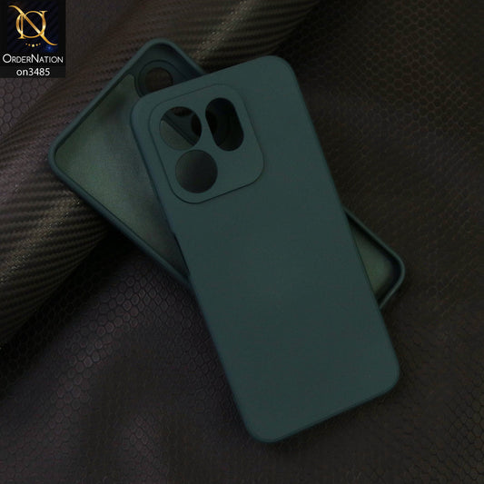 Infinix Smart 9 HD Cover - Dark Green - ONation Silica Gel Series - HQ Liquid Silicone Elegant Colors Camera Protection Soft Case