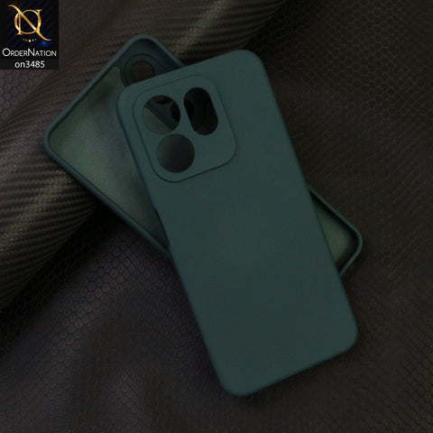 Infinix Smart 9 HD Cover - Dark Green - ONation Silica Gel Series - HQ Liquid Silicone Elegant Colors Camera Protection Soft Case