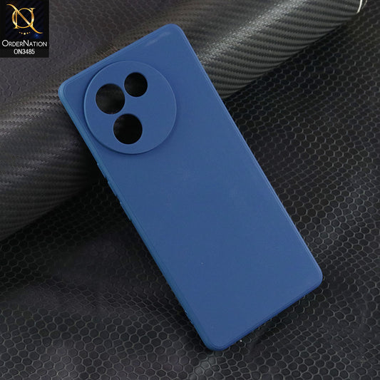 Vivo V30e Cover - Blue - ONation Silica Gel Series - HQ Liquid Silicone Elegant Colors Camera Protection Soft Case