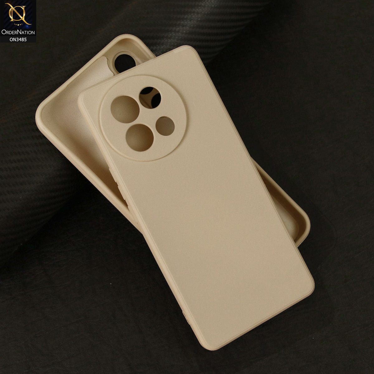 Vivo V40 Lite Cover - Off White - ONation Silica Gel Series - HQ Liquid Silicone Elegant Colors Camera Protection Soft Case