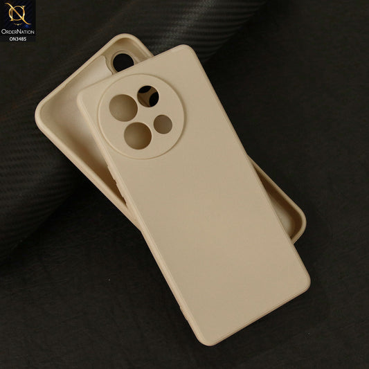 Vivo V40 Lite Cover - Off White - ONation Silica Gel Series - HQ Liquid Silicone Elegant Colors Camera Protection Soft Case