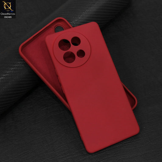 Vivo V30e Cover - Red - ONation Silica Gel Series - HQ Liquid Silicone Elegant Colors Camera Protection Soft Case