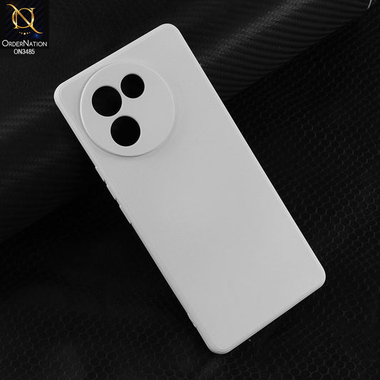 Vivo V30e Cover - White - ONation Silica Gel Series - HQ Liquid Silicone Elegant Colors Camera Protection Soft Case