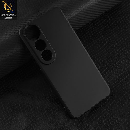 Vivo V50 Lite Cover - Black - ONation Silica Gel Series - HQ Liquid Silicone Elegant Colors Camera Protection Soft Case