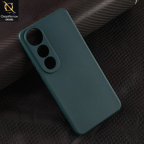 Vivo V50 Lite Cover - Dark Green - ONation Silica Gel Series - HQ Liquid Silicone Elegant Colors Camera Protection Soft Case