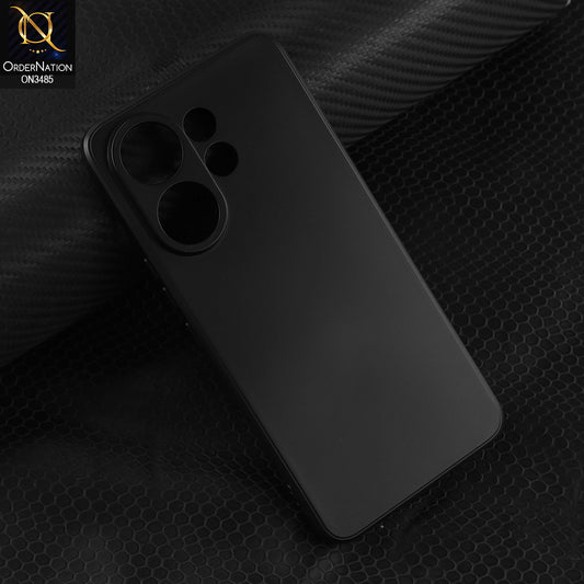 Vivo V60 Cover - Black - ONation Silica Gel Series - HQ Liquid Silicone Elegant Colors Camera Protection Soft Case