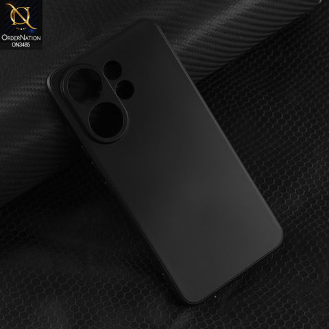 Vivo V60 Cover - Black - ONation Silica Gel Series - HQ Liquid Silicone Elegant Colors Camera Protection Soft Case