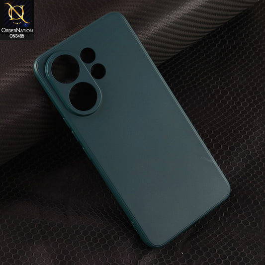 Vivo V60 Cover - Dark Green - ONation Silica Gel Series - HQ Liquid Silicone Elegant Colors Camera Protection Soft Case