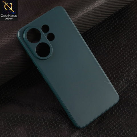 Vivo V60 Cover - Dark Green - ONation Silica Gel Series - HQ Liquid Silicone Elegant Colors Camera Protection Soft Case