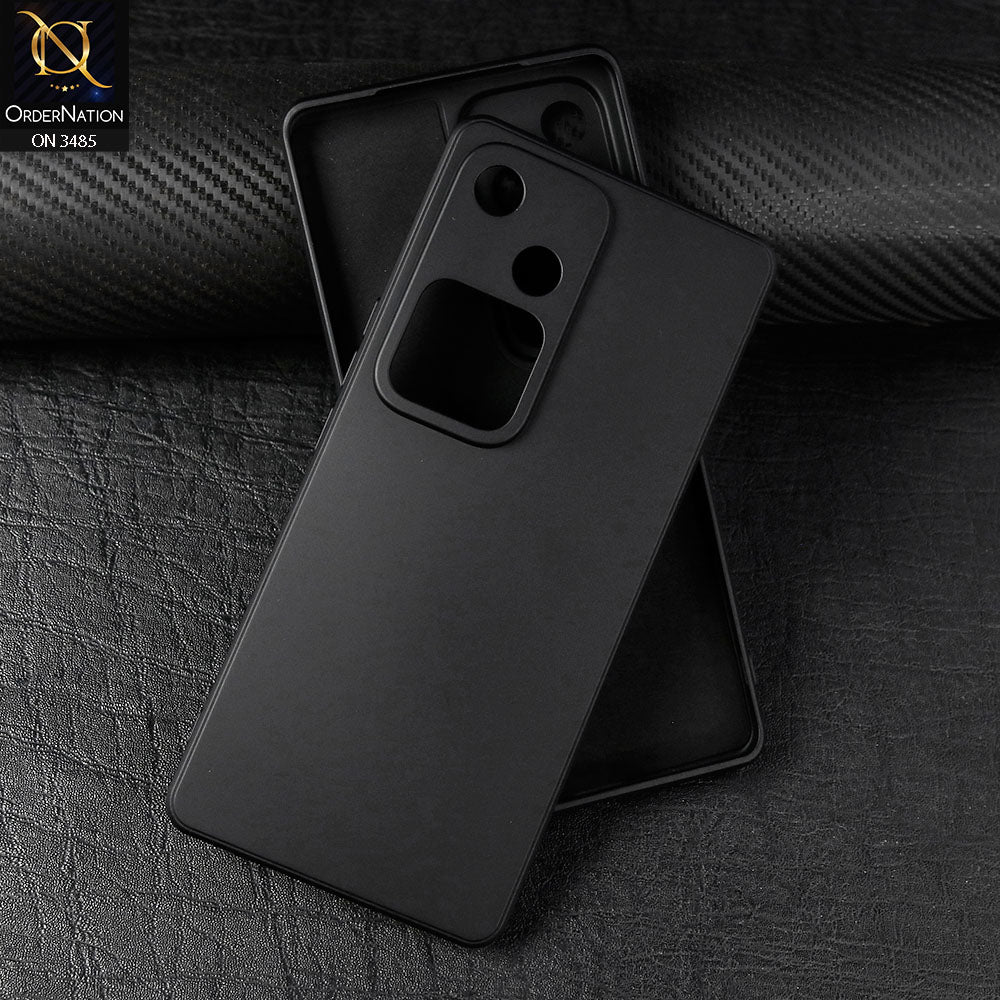 Vivo S18 Cover - Black - ONation Silica Gel Series - HQ Liquid Silicone Elegant Colors Camera Protection Soft Case