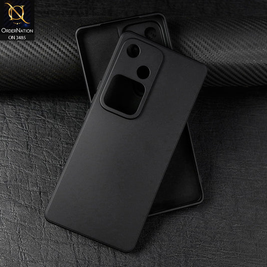 Vivo S18 Cover - Black - ONation Silica Gel Series - HQ Liquid Silicone Elegant Colors Camera Protection Soft Case