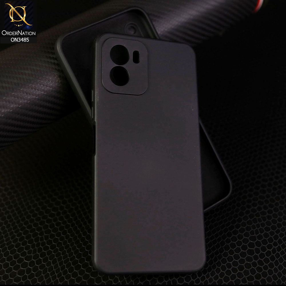 Vivo Y15c Cover - Black - ONation Silica Gel Series - HQ Liquid Silicone Elegant Colors Camera Protection Soft Case